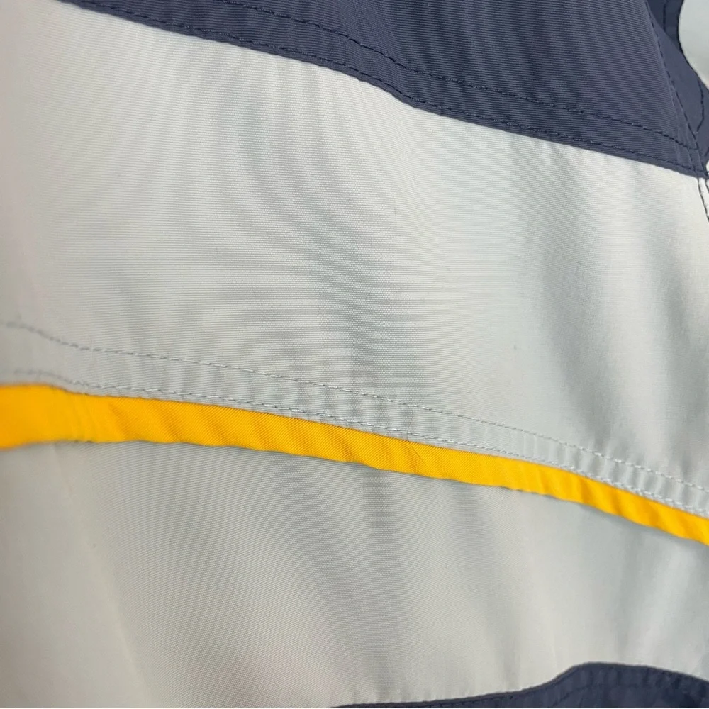 Vintage Wave Rave Jacket Men Snowboarding Blue Nylon 90s Zipper Yellow Coat‎